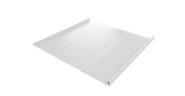 Фальц двойной стоячий Line Grand Line 0,5 Satin с пленкой на замках RAL 9003 сигнальный белый