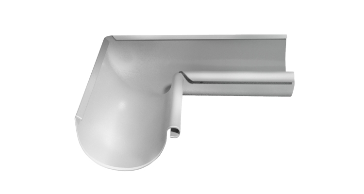 Угол желоба внутренний Grand Line PU 90 гр 125 мм RAL 9003 сигнальный белый