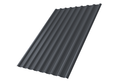 Профнастил С20R 0.45 PE-Double RAL 7024 мокрый асфальт