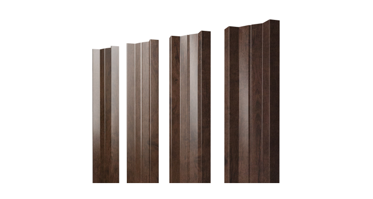 Штакетник М-образный А с прямым резом 0.45 Print Premium Antique Wood TwinColor