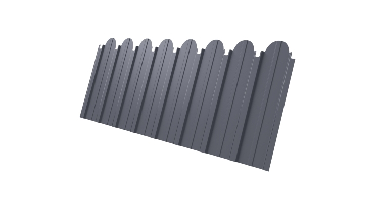 Профнастил С10A фигурный 0,45 Drap RAL 7004 сигнальный серый