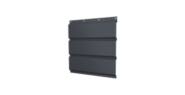 Софит металлический полная перфорация 0,5 PurPro Matt 275 с пленкой RAL 7024 мокрый асфальт