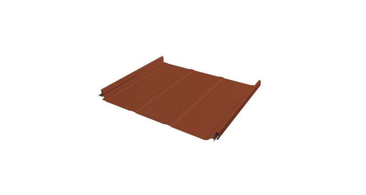 Кликфальц Pro Line Grand Line 0,45 PE с пленкой на замках RAL 8004 терракота