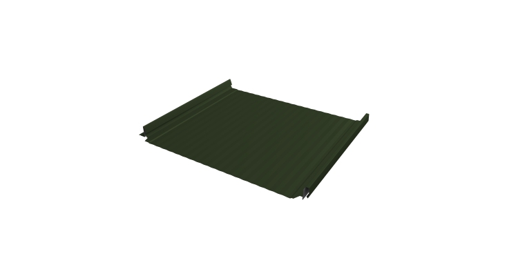 Кликфальц Pro Gofr Grand Line 0,5 Satin Matt TX с пленкой на замках RAL 6020 хромовая зелень