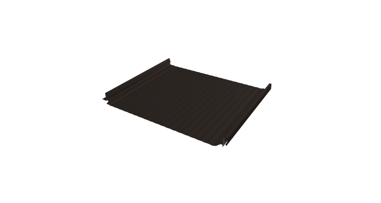 Кликфальц Pro Gofr Grand Line 0,5 PurLite Matt с пленкой на замках RR 32 темно-коричневый