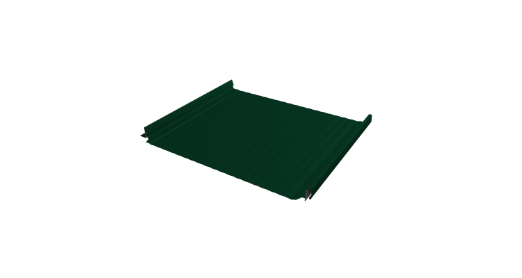 Кликфальц Pro Gofr Grand Line 0,5 Satin с пленкой на замках RAL 6005 зеленый мох