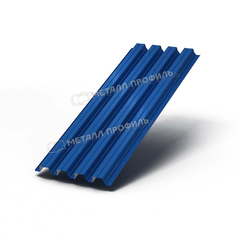 Профнастил профиль Н75 x 750 B ПЭ 01 RAL 5005 синий толщина листа 0,7 мм
