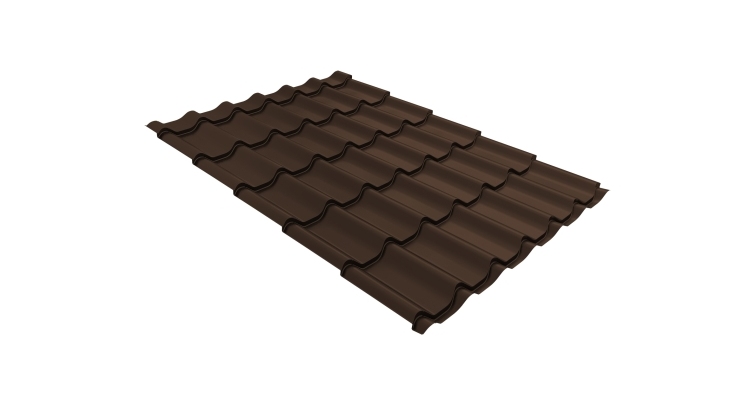 Профиль волновой классик 0,45 PE NL805 серо-коричневый гефест