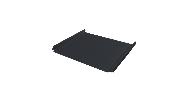 Кликфальц Pro Gofr Grand Line 0,5 Satin Matt TX с пленкой на замках RAL 7024 мокрый асфальт