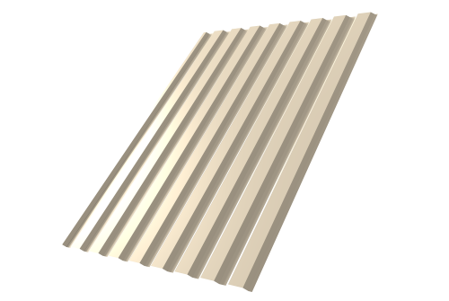 Профнастил С20А 0.45 PE RAL 1015 светлая слоновая кость