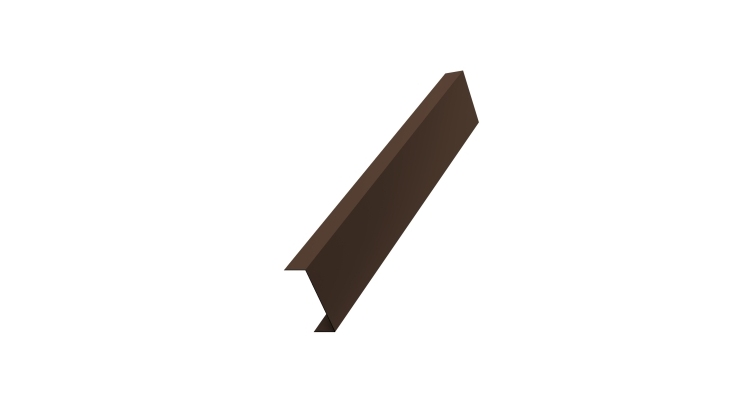 Декоративная накладка на столб универсальная 80х80 для забора жалюзи 0,45 PE-Double RAL 8017 шоколад (2м)