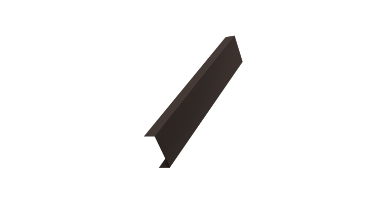 Декоративная накладка на столб универсальная 80х80 для забора жалюзи 0,45 PE-Double RR 32 темно-коричневый (1,8м)