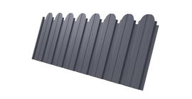 Профнастил С10B фигурный 0.5 Satin RAL 7004 сигнальный серый