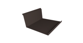 Планка примыкания нижняя 20х122х260х15 0,45 PE-Double с пленкой RR 32 темно-коричневый (2м)