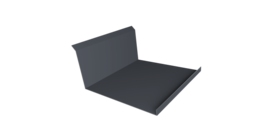 Планка примыкания нижняя 20х122х260х15 Drap-double TX RAL 7024 мокрый асфальт (3м)