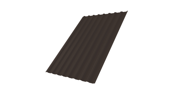 Профнастил С20B 0,45 Drap-double TX RR 32 темно-коричневый