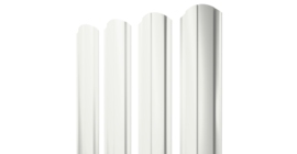 Штакетник Полукруглый Slim фигурный 0.45 Drap TX RAL 9003 сигнальный белый