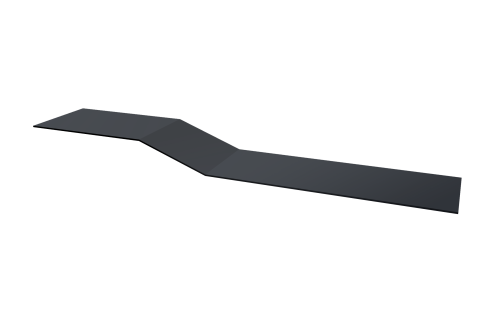 Планка крепежная фальц 0,4 PE-Double с пленкой RAL 7024 мокрый асфальт (2м)