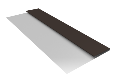 Планка стартовая Блок-хаус new 0,5 Satin с пленкой RR 32 темно-коричневый (3м)
