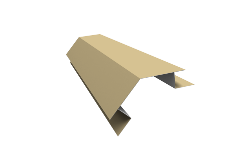 Планка угла внешнего сложного 135 градусов Блок-хаус new 0,45 PE с пленкой RAL 1015 светлая слоновая кость (2м)