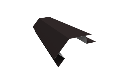 Планка угла внешнего сложного 135 градусов Блок-хаус new 0,5 Satin Matt RAL 9005 черный (2м)