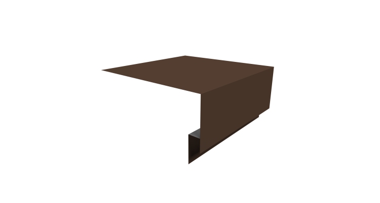 Планка околооконная сложная Блок-хаус new 200х75х27 0,45 Drap RAL 8017 шоколад (3м)