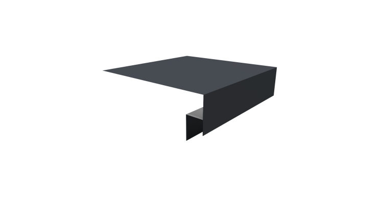 Планка околооконная сложная Блок-хаус new 250х50х27 (j-фаска) 0,45 PE с пленкой RAL 7024 мокрый асфальт (2м)