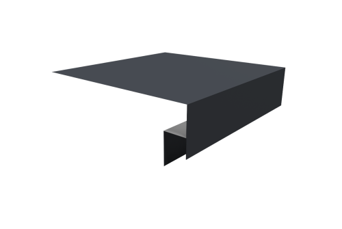 Планка околооконная сложная Блок-хаус new 250х50х27 (j-фаска) 0,5 Satin с пленкой RAL 7024 мокрый асфальт (3м)