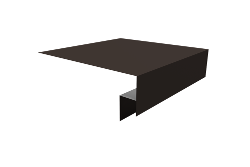 Планка околооконная сложная Блок-хаус new 250х50х27 (j-фаска) 0,5 Satin с пленкой RR 32 темно-коричневый (3м)