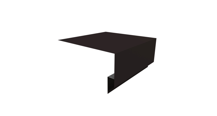 Планка околооконная сложная Блок-хаус new 250х75х27 0,5 Drap RAL 9005 черный (2м)