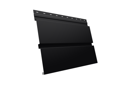 Софит металлический Квадро Брус без перфорации 0,5 Satin с пленкой RAL 9005 черный