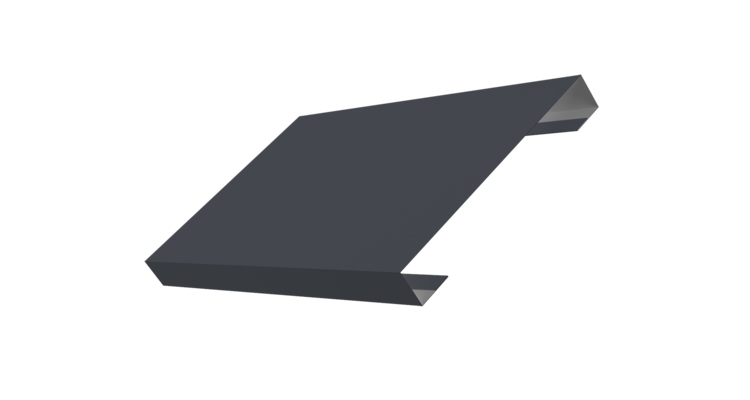 Ламель лицевая 150 забора жалюзи Texas 0.5 PurPro Matt 275 с пленкой RAL 7024 мокрый асфальт