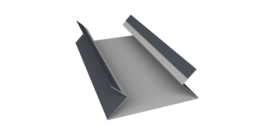 Планка угла внутреннего составная верхняя 0,5 Drap TX RAL 7024 мокрый асфальт (3м)