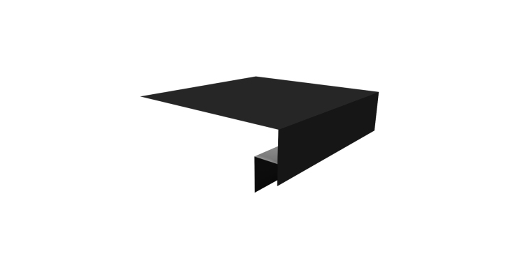 Планка околооконная сложная Экобрус Grand Line 250х50х25 0,45 Drap ST RAL 9005 черный (3м)