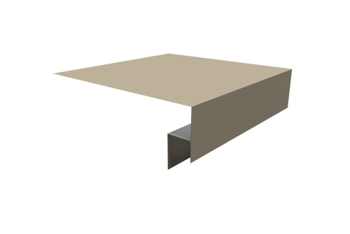 Планка околооконная сложная Экобрус Grand Line 250х50х25 0,5 Satin с пленкой RAL 1015 светлая слоновая кость (3м)