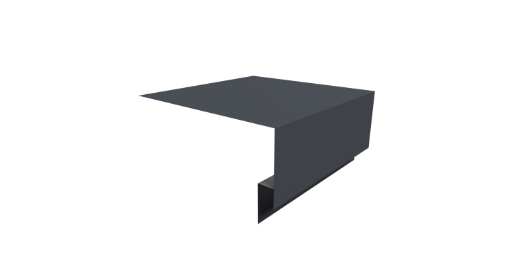 Планка околооконная сложная Экобрус Grand Line 250х75х25 0,45 Drap TX RAL 7024 мокрый асфальт (3м)