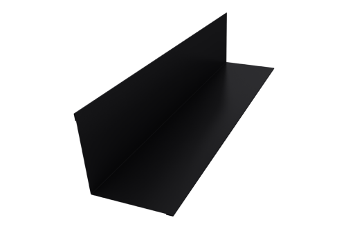 Угол внутренний 110х110 0,5 Satin Matt RAL 9005 черный (2м)