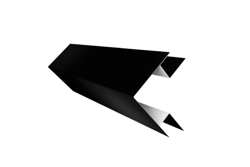 Угол внешний сложный 75х75 0,45 Drap TX RAL 9005 черный (2м)