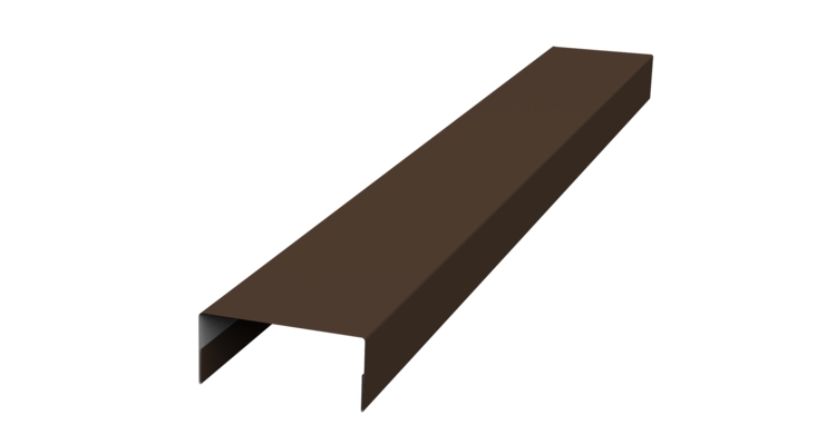 Ламель лицевая 125 забора жалюзи Texas стартовая/финишная для калиток и ворот 0.45 Drap TX RAL 8017 шоколад