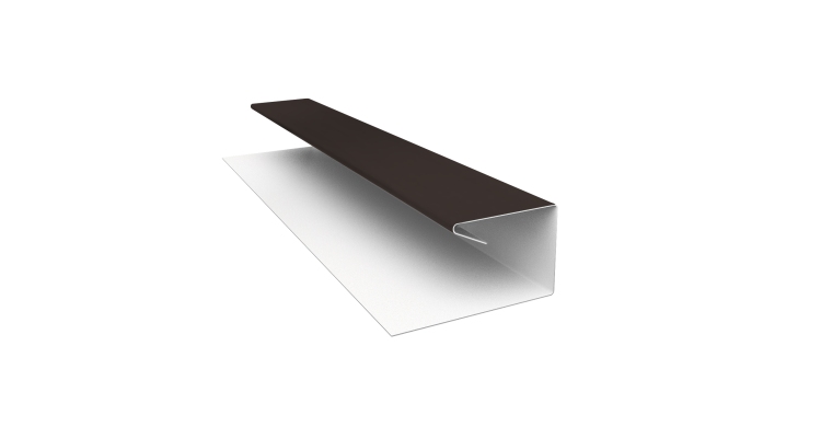 Планка П-образная завершающая сложная (КД) 0,45 Drap ST RR 32 темно-коричневый (2м)