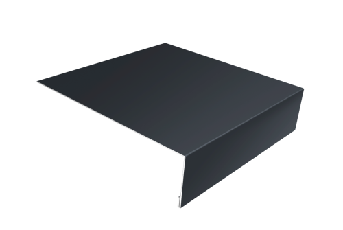 Планка лобовая/околооконная простая 190х50 0,5 Satin с пленкой RAL 7024 мокрый асфальт (2м)