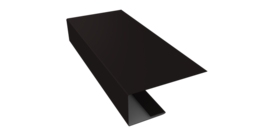 J-Профиль 18мм 0,45 Drap RAL 9005 черный (2м)