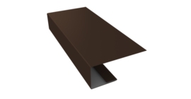 J-Профиль 18мм 0,5 Drap RAL 8017 шоколад (2м)