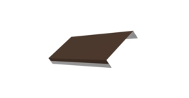 Ламель обратная 125 забора жалюзи Texas стартовая/финишная для калиток и ворот 0,5 PurLite Matt с пленкой RAL 8017 шоколад