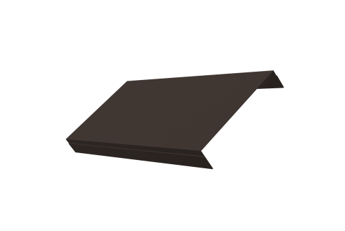 Ламель обратная 150 забора жалюзи Texas стартовая/финишная для калиток и ворот 0,45 Drap-double TX RR 32 темно-коричневый