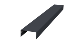 Крышка 30х15 жалюзи Texas 0,5 Satin Matt RAL 7024 мокрый асфальт (2,5м)