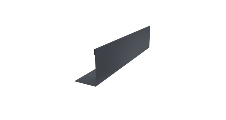 Нащельник 125 Texas 25х35 0,45 Drap-double TX RAL 7024 мокрый асфальт (L1,5)