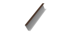 Декоративная накладка на столб универсальная 60х60 для забора жалюзи 0,45 Drap TR RAL 8017 шоколад (2,5м)