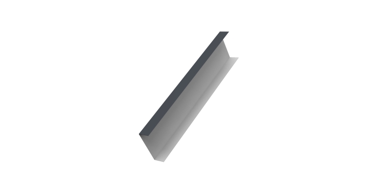 Декоративная накладка на столб универсальная 62х55 для забора жалюзи 0,45 Drap RAL 7024 мокрый асфальт (1,8м)