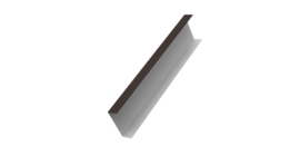 Декоративная накладка на столб универсальная 80х80 для забора жалюзи 0,45 PE RR 32 темно-коричневый (1,8м)